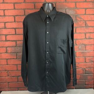 Crazy‎ Horse Men's Black Button Down Shirt Size 18 – Classic, Casual
